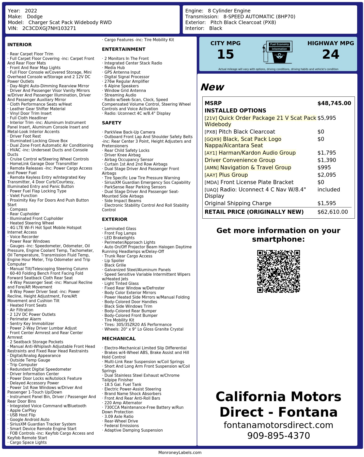 Monroney Label