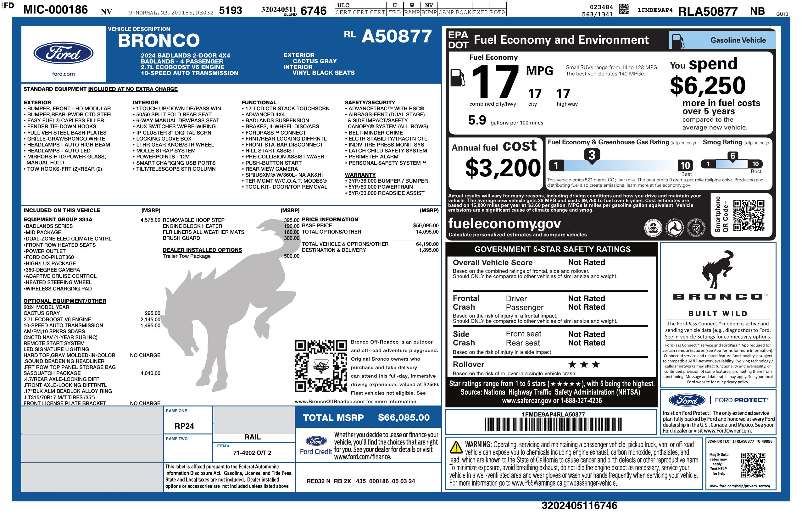 Monroney Label