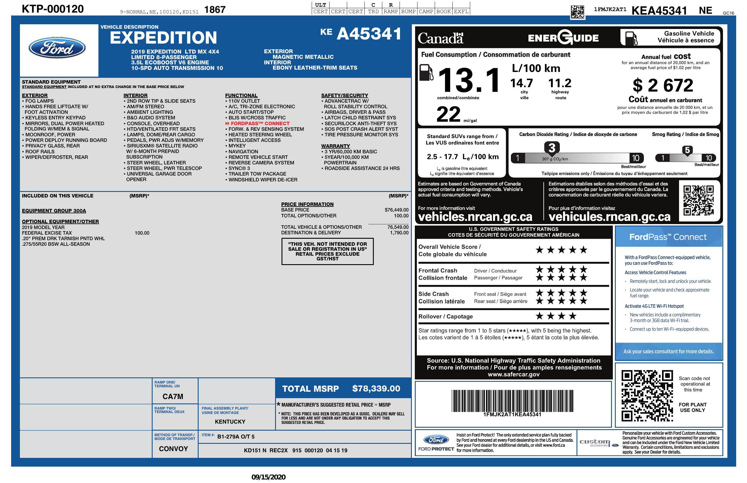 Monroney Label