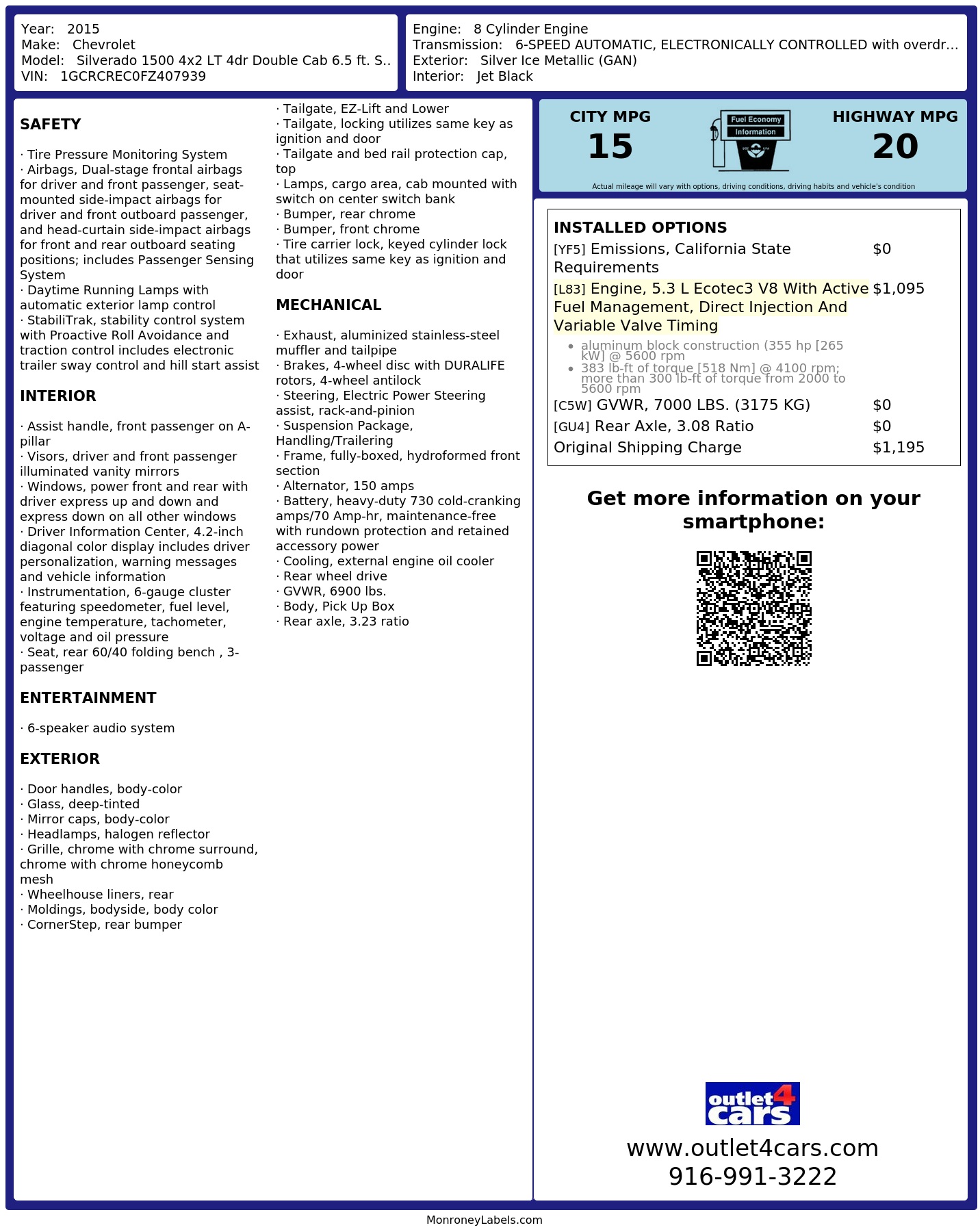 Monroney Label