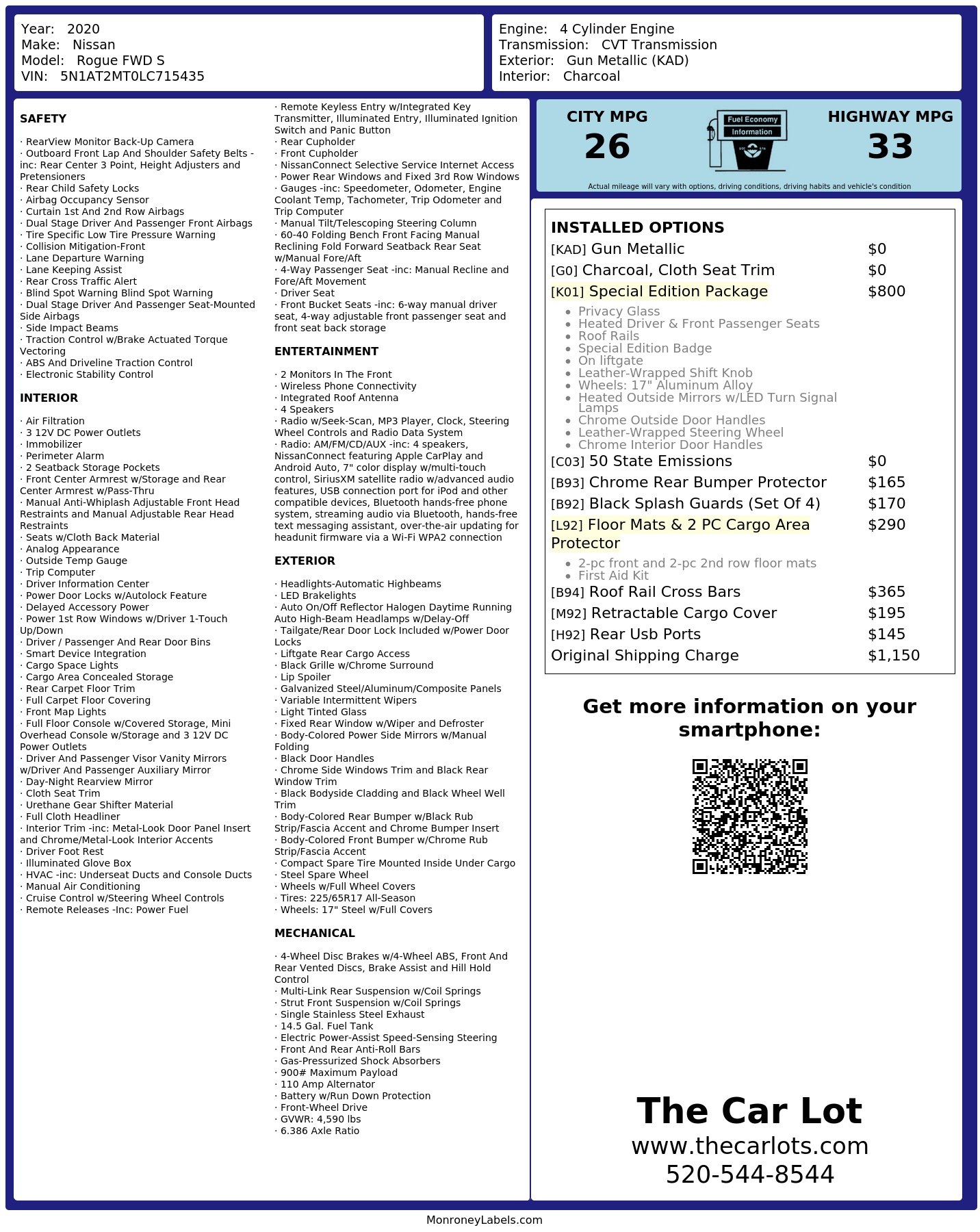 Monroney Label