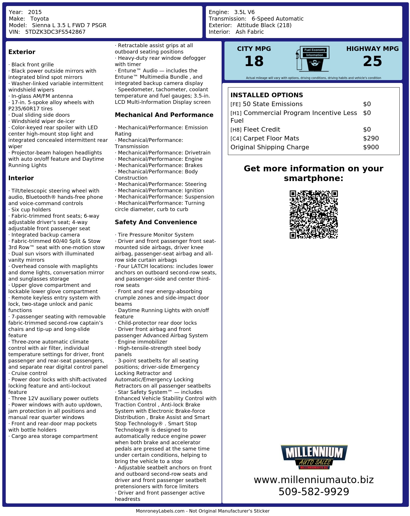 Monroney Label