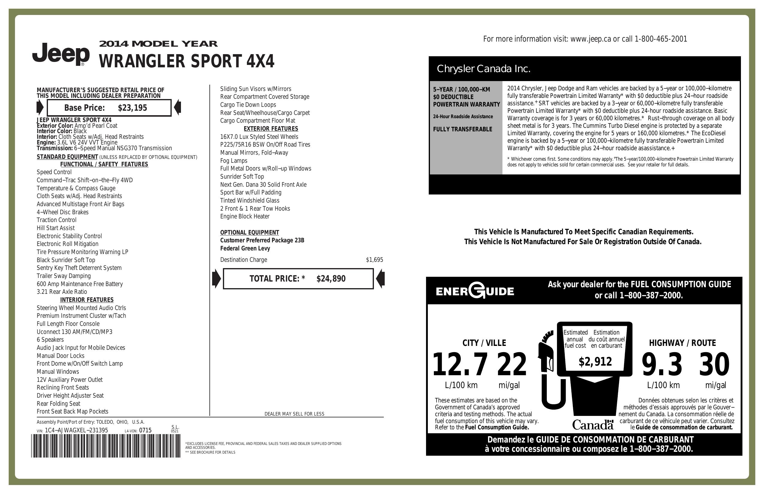 Window Sticker Requirements