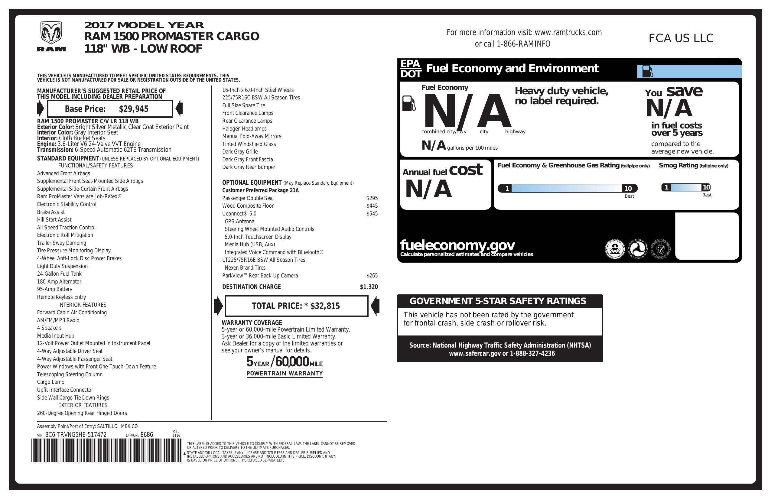 Monroney Label